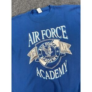 Vintage Air Force Academy Sweatshirt Mens Large Blue Crewneck Made USA 50/50 90s